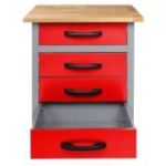Darbnīcas mēbeļu komplekts Entdecker 120 cm, Red