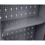 Divkāršs metāla plauktu komplekts visiem instrumentu skapjiem