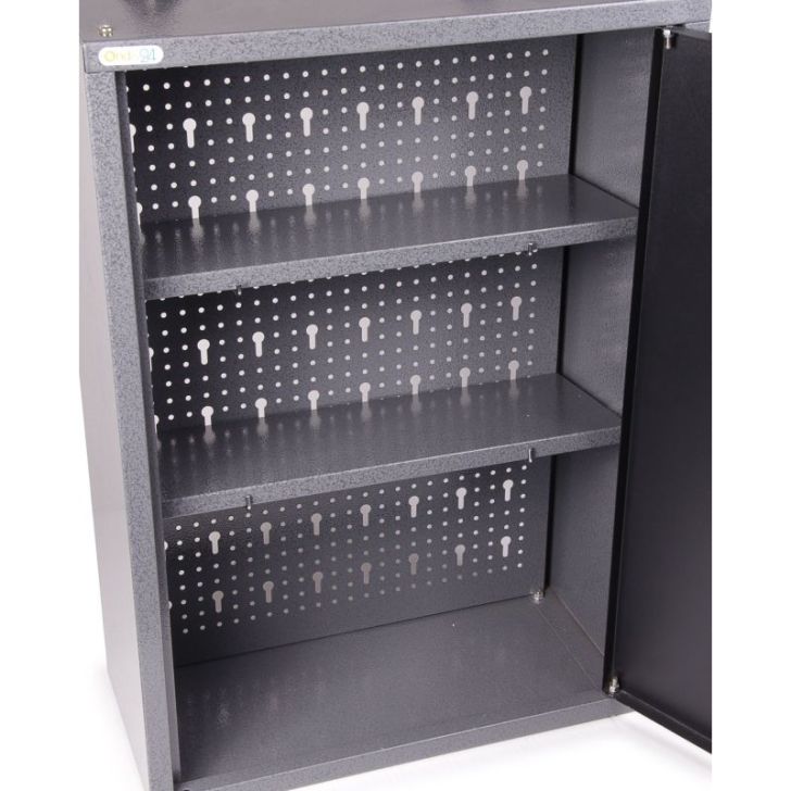 Divkāršs metāla plauktu komplekts visiem instrumentu skapjiem