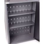 Divkāršs metāla plauktu komplekts visiem instrumentu skapjiem