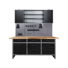 Darbnīcas mēbeļu komplekts Konny 160 cm, Black