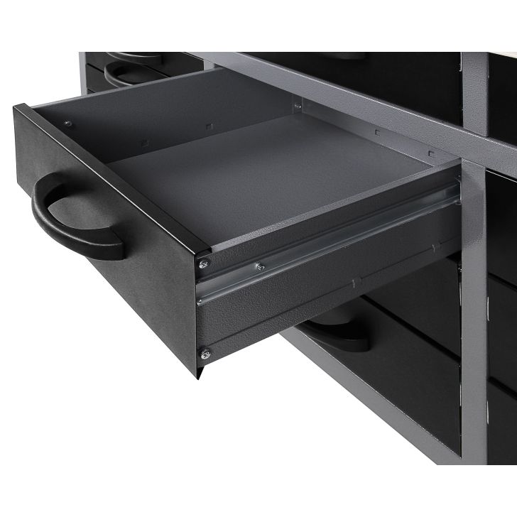 Darbnīcas mēbeļu komplekts Konny 2 v2, 160 cm, Black,