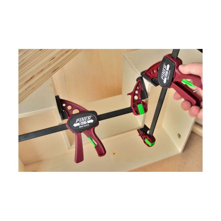 Piher vienas rokas mini ātrās fiksācijas spīles
5,5 x 15cm, maks. 75Kg