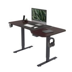 Galds ar elektrisko regulējamo augstumu ELLA, 1600 x 720 x 750 mm, melns/ valrieksts