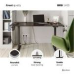 Galds ar elektrisko regulējamo augstumu ROB, 1400 x 720 x 600 mm, melns/ valrieksts