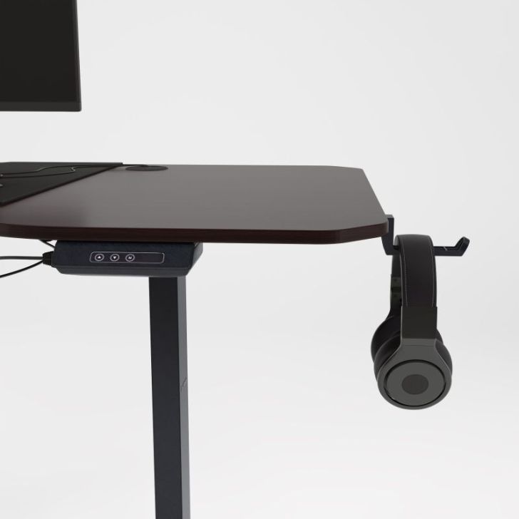 Galds ar elektrisko regulējamo augstumu ROB, 1400 x 720 x 600 mm, melns/ valrieksts