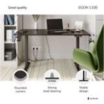 Galds ar elektrisko regulējamo augstumu EGON, 1100, 1100 x 720 x 600 mm, melns/ valrieksts