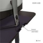 Galds ar elektrisko regulējamo augstumu EGON, 1100, 1100 x 720 x 600 mm, melns/ valrieksts