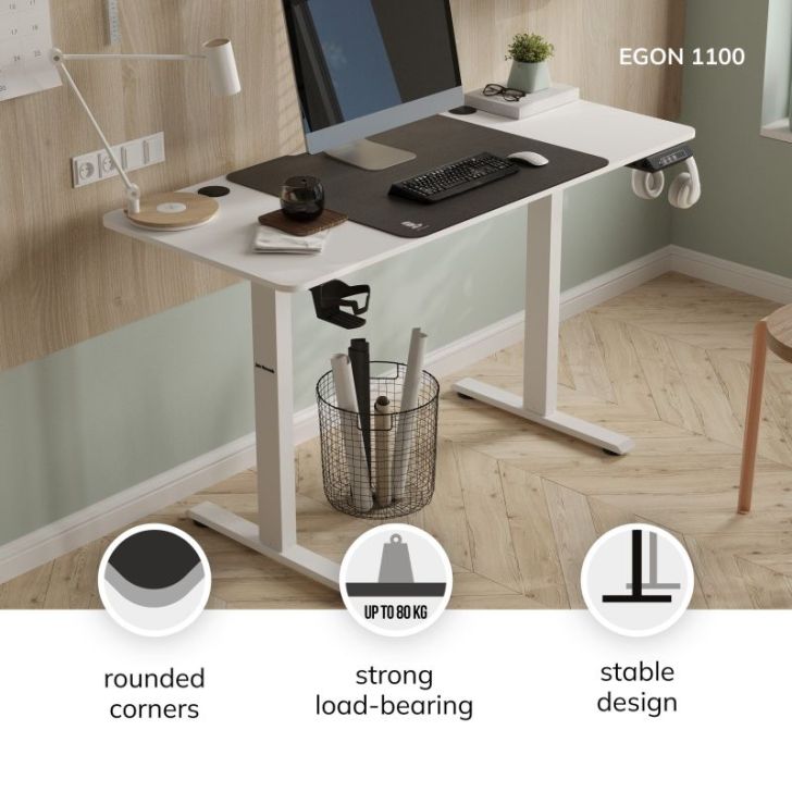 Mazs stāvošs galds EGON, 1100 x 720 x 600 mm, balts