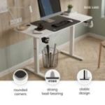 Regulējams biroja galds ROB, 1400 x 720 x 600 mm, balts