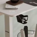 Regulējams biroja galds ROB, 1400 x 720 x 600 mm, balts