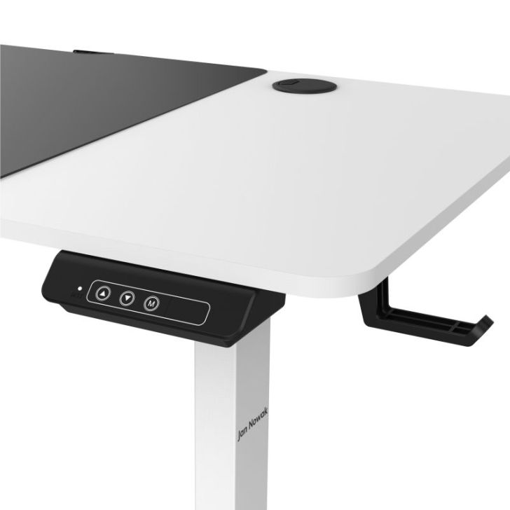 Regulējams biroja galds ROB, 1400 x 720 x 600 mm, balts