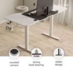 Liels lifts, darba galds ELLA, 1600 x 720 x 750 mm, balts