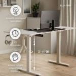 Liels lifts, darba galds ELLA, 1600 x 720 x 750 mm, balts