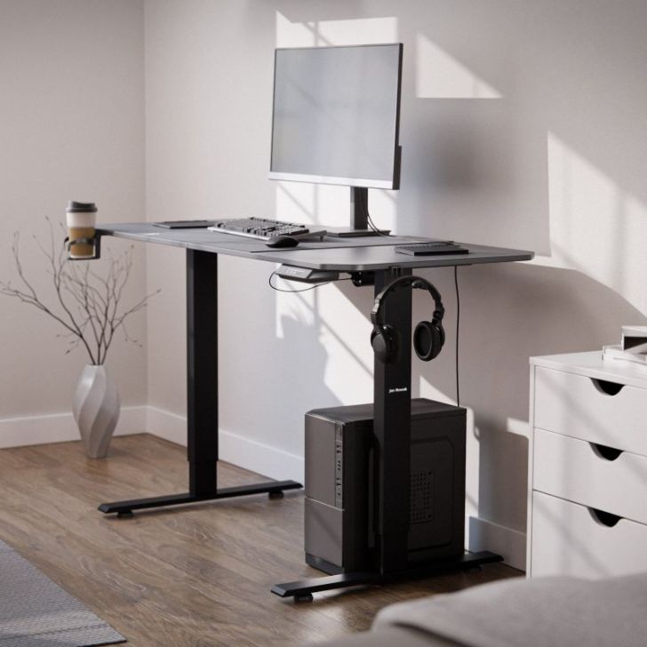 Elektriskais stāvošais galds ROB, 1400 x 720 x 600 mm, melns