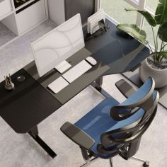 Liela stāvoša galda ELLA, 1600 x 720 x 750 mm, melns 2