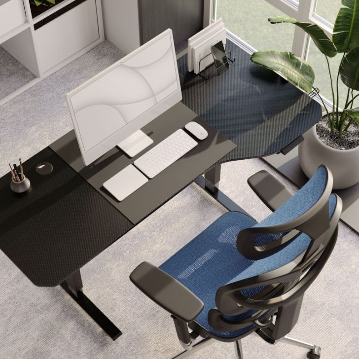 Liela stāvoša galda ELLA, 1600 x 720 x 750 mm, melns