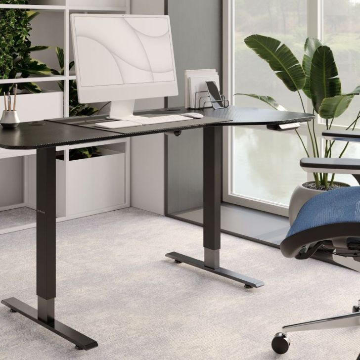 Liela stāvoša galda ELLA, 1600 x 720 x 750 mm, melns