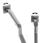 Tērauda divkāršā monitora stends Džeiks, pelēks