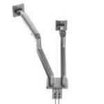 Tērauda divkāršā monitora stends Džeiks, pelēks