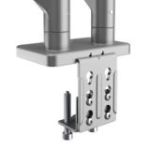 Tērauda divkāršā monitora stends Džeiks, pelēks