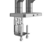 Tērauda divkāršā monitora stends Džeiks, pelēks