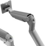 Tērauda divkāršā monitora stends Džeiks, pelēks