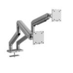 Tērauda divkāršā monitora stends Džeiks, pelēks