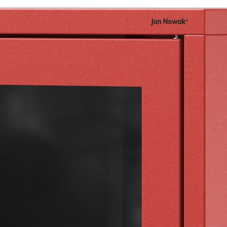 Mazs viesistabas GINA vitrīna, 800 x 1015 x 400 mm, moderns: sarkans