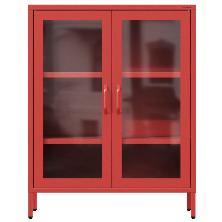 Mazs viesistabas GINA vitrīna, 800 x 1015 x 400 mm, moderns: sarkans