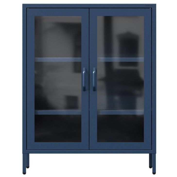 Neliels viesistabas vitrīna GINA, 800 x 1015 x 400 mm, moderns: tumši zils