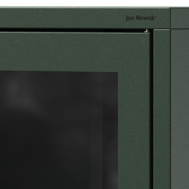 Mazs viesistabas GINA vitrīna, 800 x 1015 x 400 mm, moderns: pudeles zaļa