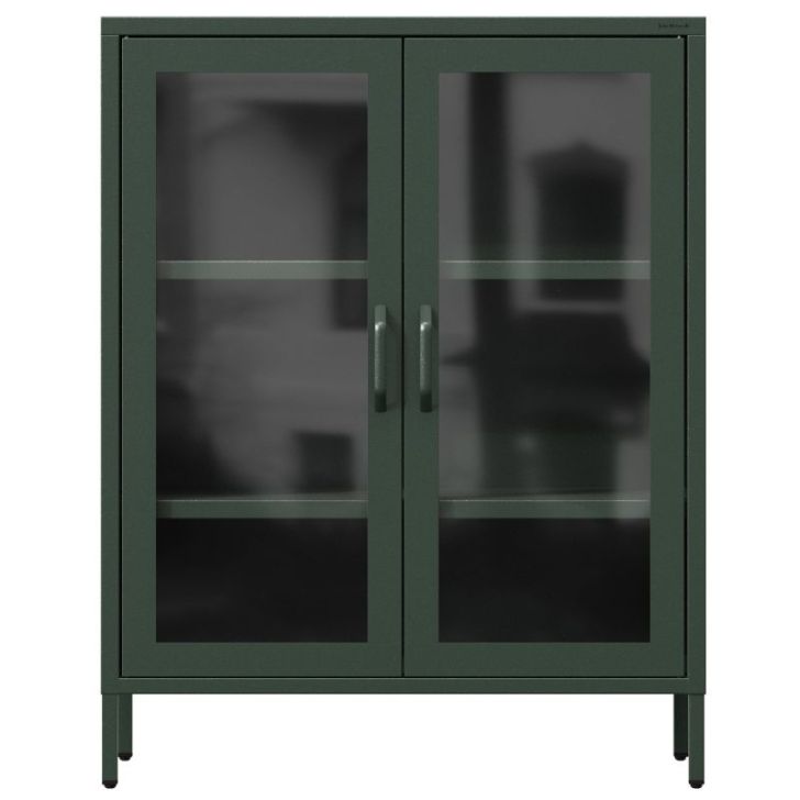 Mazs viesistabas GINA vitrīna, 800 x 1015 x 400 mm, moderns: pudeles zaļa