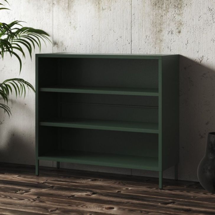 Zema grāmatvedība LUCA, 1000 x 900 x 350 mm, moderna: pudeles zaļa