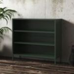 Zema grāmatvedība LUCA, 1000 x 900 x 350 mm, moderna: pudeles zaļa