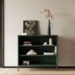 Zema grāmatvedība LUCA, 1000 x 900 x 350 mm, moderna: pudeles zaļa