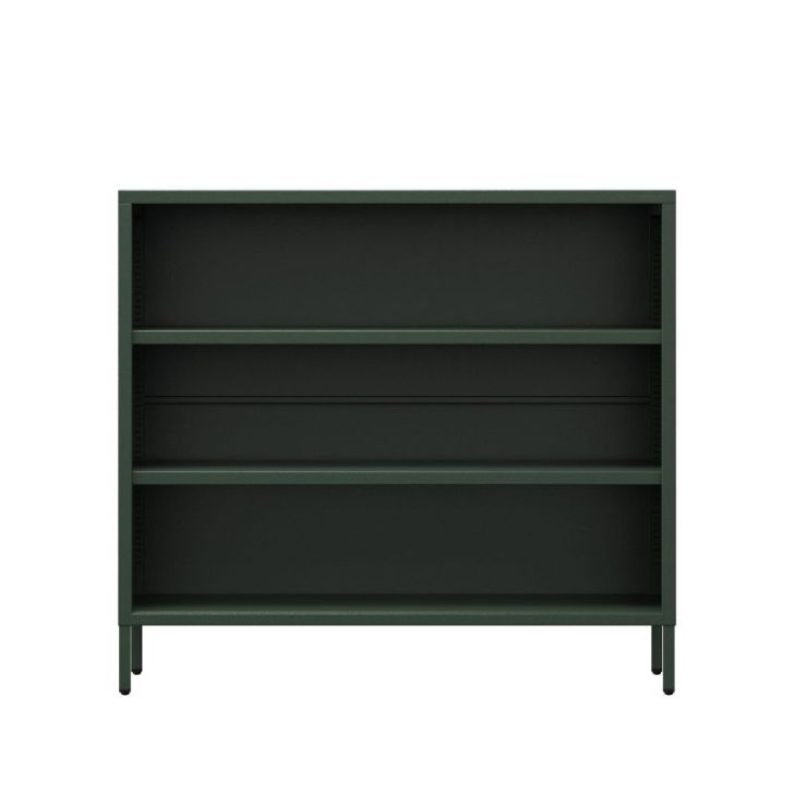 Zema grāmatvedība LUCA, 1000 x 900 x 350 mm, moderna: pudeles zaļa