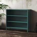 Zema grāmatplauka LUCA, 1000 x 900 x 350 mm, moderna: jūras zaļa