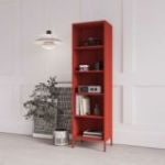 Garais grāmatu skapis MARIO, 500 x 1800 x 350 mm, moderns: sarkans