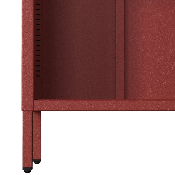 Garais grāmatu skapis MARIO, 500 x 1800 x 350 mm, moderns: sarkans