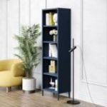 Garais grāmatu skapis MARIO, 500 x 1800 x 350 mm, moderns: tumši zils