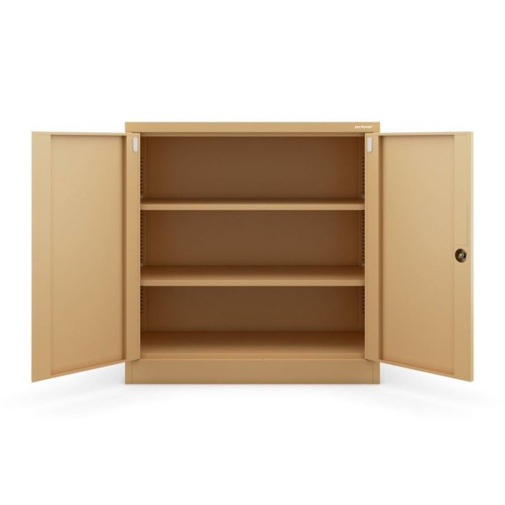 Zema biroja iesniegšanas skapis BEATA, 900 x 930 x 400 mm, svaiga stils: smilškrāsa