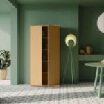 Aizslēgts biroja skapis JAN, 900 x 1850 x 400 mm, svaigs stils: smilškrāsa