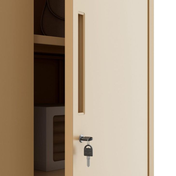 Aizslēgts biroja skapis JAN, 900 x 1850 x 400 mm, svaigs stils: smilškrāsa