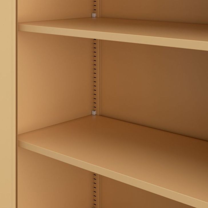 Aizslēgts biroja skapis JAN, 900 x 1850 x 400 mm, svaigs stils: smilškrāsa