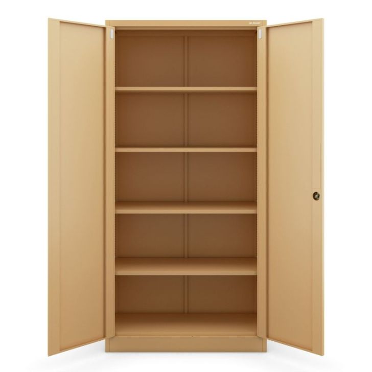 Aizslēgts biroja skapis JAN, 900 x 1850 x 400 mm, svaigs stils: smilškrāsa