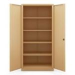 Aizslēgts biroja skapis JAN, 900 x 1850 x 400 mm, svaigs stils: smilškrāsa