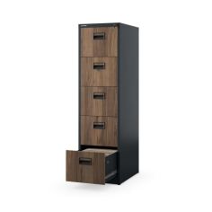 Metāla failu skapis SARA V5, 460 x 1630 x 620 mm, eko dizains: antracīts/ valrieksts 2