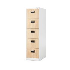 Metāla failu skapis SARA V5, 460 x 1630 x 620 mm, Eco Design: White/ Sonoma Oak