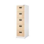 Metāla failu skapis SARA V5, 460 x 1630 x 620 mm, Eco Design: White/ Sonoma Oak